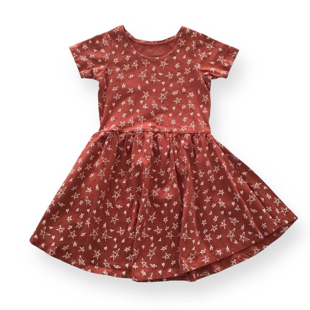 June & January rust stars twirl dress